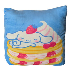 Sanrio Travel Cloud Pillow Featuring Cinnamoroll Pancakes With Strawberries NWT